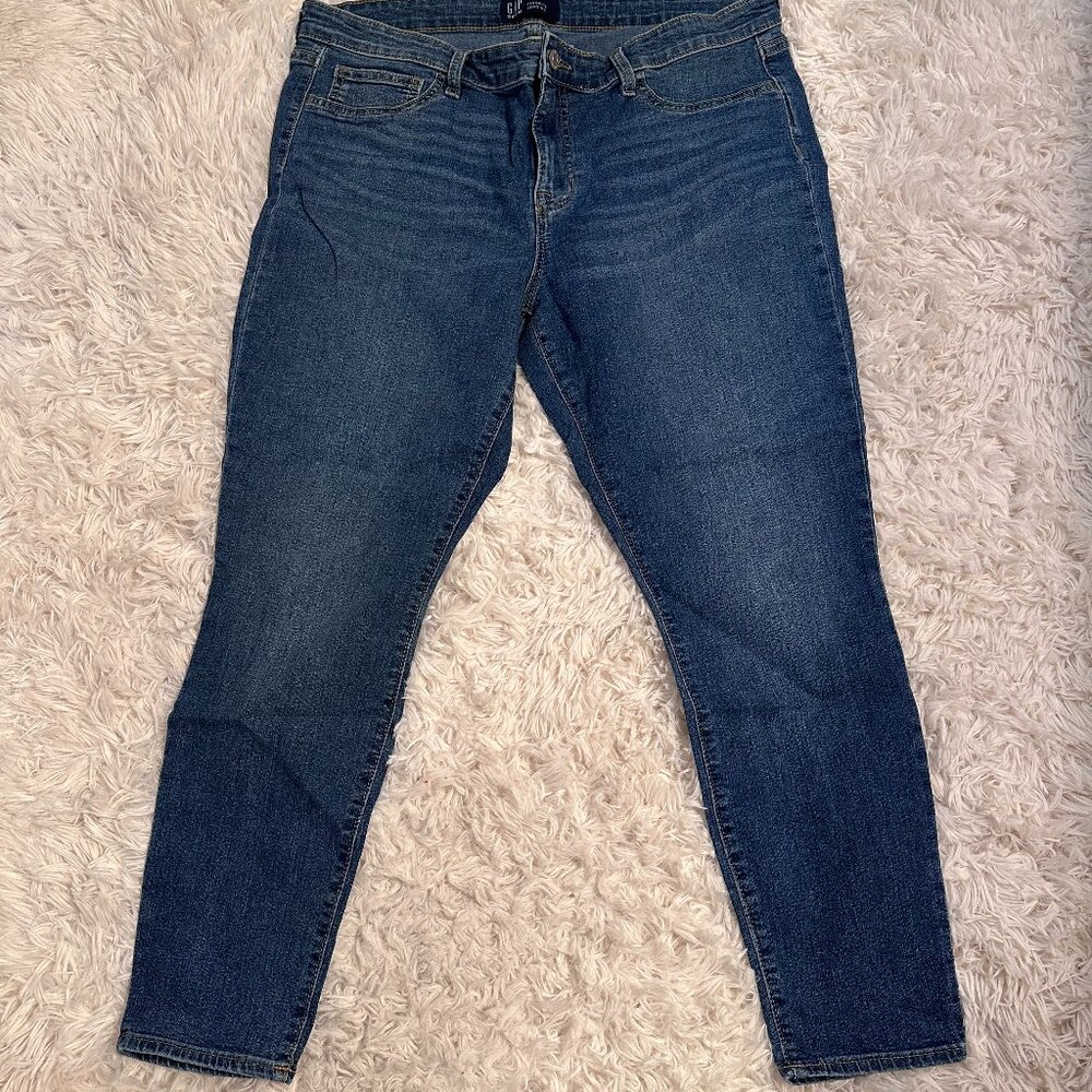 GAP Denim Favorite Jeggings Blue Mid Wash Size 14/32